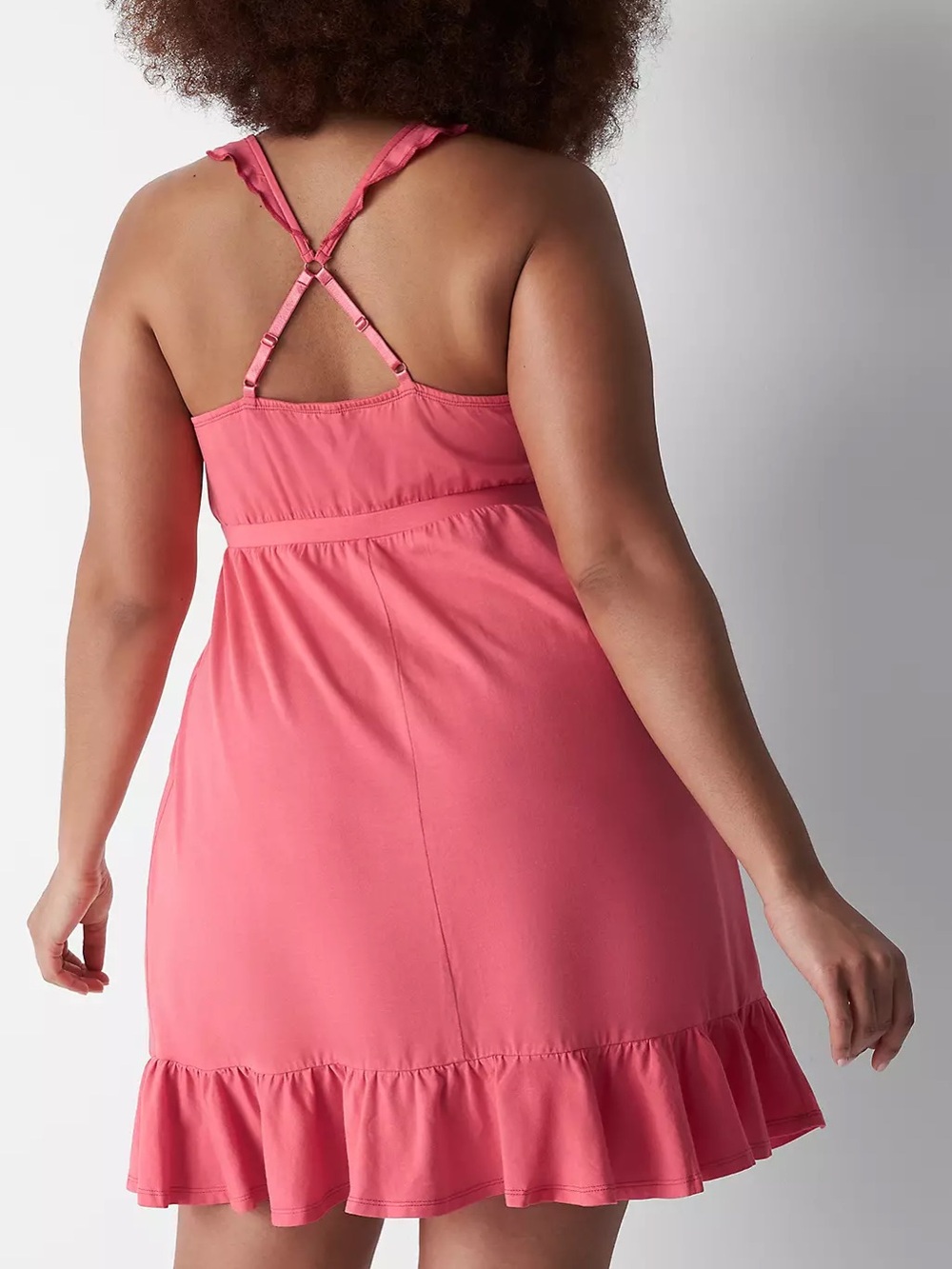 Cacique Coral Ruffle Chemise Nightgown - Picture 2 of 6